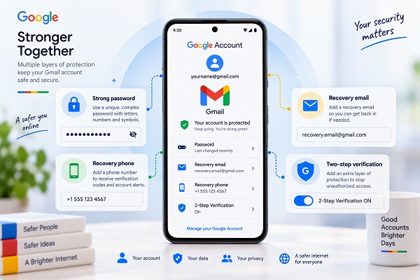 How to secure a recovered Gmail account