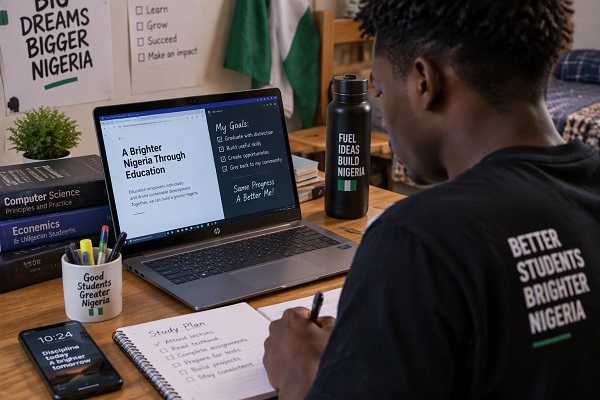 Student using a laptop for schoolwork and online research