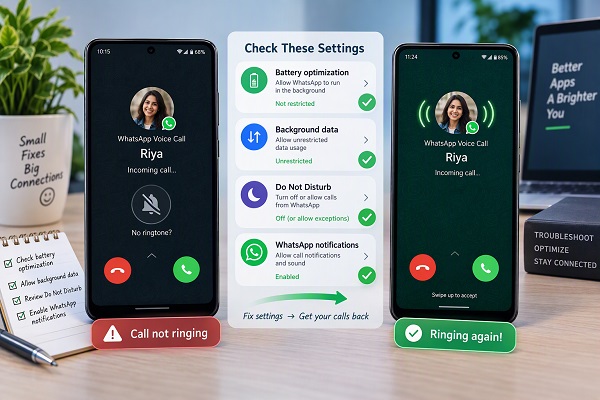 WhatsApp calls not ringing on Android phone