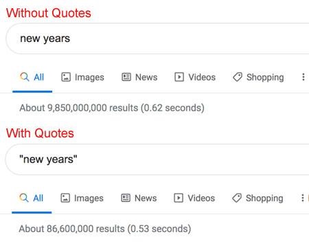 Google Search operators for finding precise results